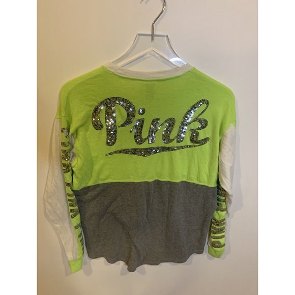 Victoria's Secret Tops - Pink By Victoria’s Secret XS Long Sleeve Bedazzled Y2K T Shirt